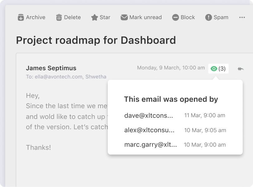 Business Email Hosting - Read Receipts